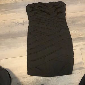 Black polyester spandex dress good condition strapless
